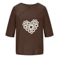 thumbnail image 4 of Birdeem T-Shirt Décontracté en Coton et Lin Imprimé à Manches Courtes Col Rond Boutonné, 4 of 12
