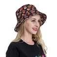 thumbnail image 6 of Bingfone Red Rose Flower Bucket Hat for Men Women,Packable Reversible Printed Sun Hats,Fisherman Outdoor Travel Hiking Beach Caps, 6 of 7