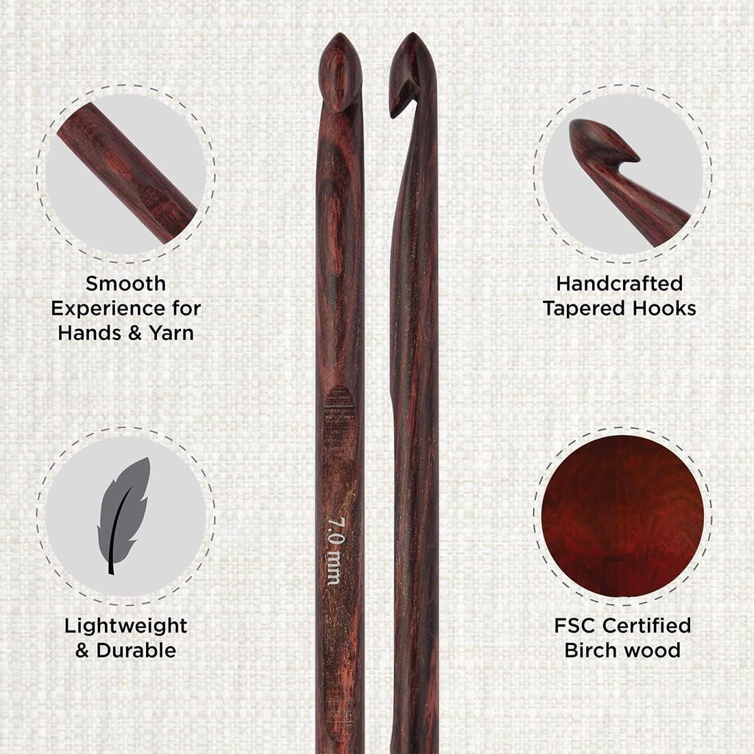 KnitPro-Dreamz Deluxe Single Ended Crochet Hook Set-Set Of 8 - Assorted Sizes