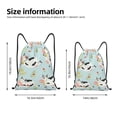 thumbnail image 2 of Saiise Cute Cows Pattern Sports Drawstring Backpack - String Swim Gym Bag with Wet Proof Pocket for Women&Men-Medium, 2 of 6