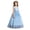 Blue, variant on CHEEREAM Kids Polka Dot Bow Dresses Elegant Sleeveless Breathable Tulle Layered Full Illusion Neck Dress Party Birthday Long Gown Princess Dress For Girls