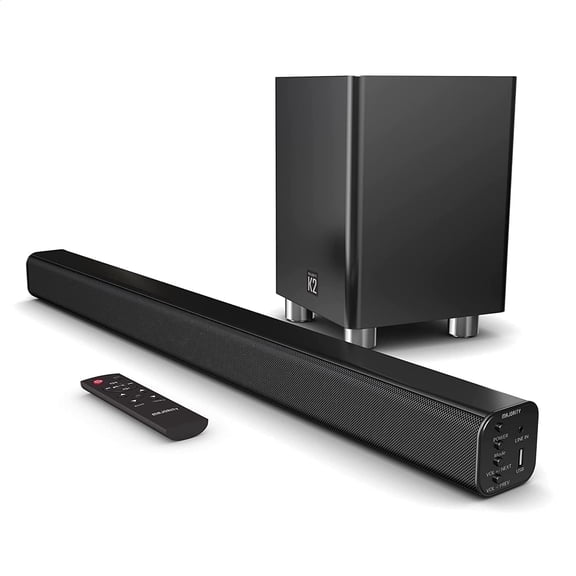 Majority K2 150W 2.1-Channel Sound Bar with Subwoofer, Bluetooth, HDMI ARC - Premium Audio Experience