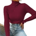 thumbnail image 2 of Pull à Col Roulé et Manches Longues à Mailles Épaisses pour Femmes Hiver Slim Fit Chaud, 2 of 7