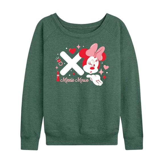 Mickey & Friends - Xo Minnie Mouse - Women's Lightweight French Terry Long Sleeve Shirt