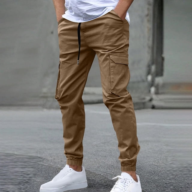 Pantalones largos para hombre, moda de primavera e invierno, pantalones deportivos casuales, pantalones para hombre