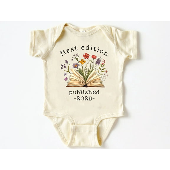 First Edition Pulished 2025 Baby Bodysuit ,Funny New Born New Parent Baby Onesie®, New Mom Gift, Baby Shower Gift , Short Sleeve Tee Bella