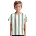 thumbnail image 3 of Jalioing Striped T Shirt for Teens Short Sleeve Crew Neck Basic Tee Shirt Kids Boys Girls Summer Casual Tops, 3 of 6