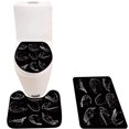 thumbnail image 1 of ABPHQTO Colección de salpicaduras de agua Aislar sobre fondo negro en Juego de alfombras de baño de 3 piezas Alfombra de baño Alfombra de contorno y tapa de inodoro, 1 of 2