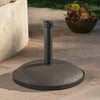 GDF Studio Gretna Outdoor 66 lbs Concrete Circular Umbrella Base, Brown and Black
