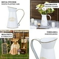 thumbnail image 4 of Efavormart 9" Vintage Metal Decorative Garden Water Pitcher Centerpiece, Rustic Shabby Chic Milk Jug Flower Vase, 4 of 11