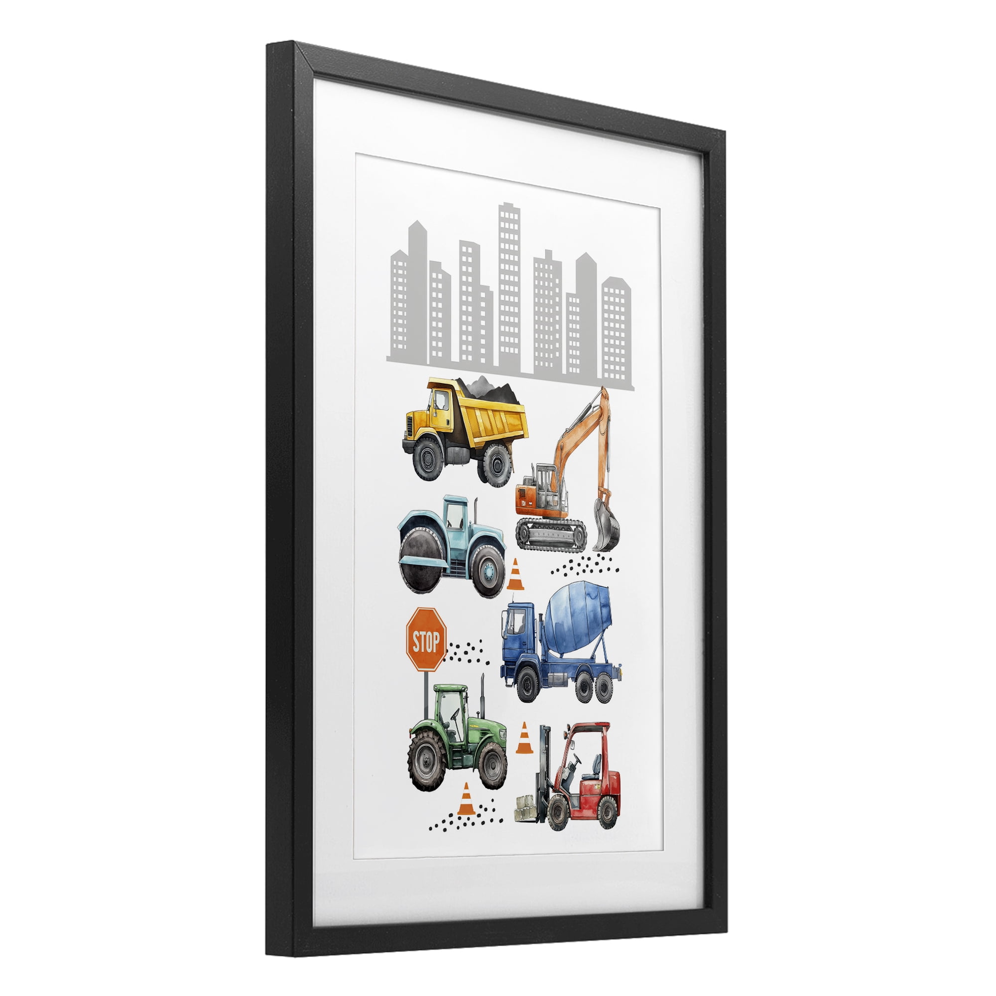 Stupell Industries City Keeps Moving Black Framed Print Under Glass, design by Christine Simpson Art
