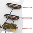 thumbnail image 4 of SSH-Coil Splitting Electric Guitar Pickguard 2 Mini Humbucker + 1Humbucke+Silence Switch Loaded Prewired Scratchplate A, 4 of 5