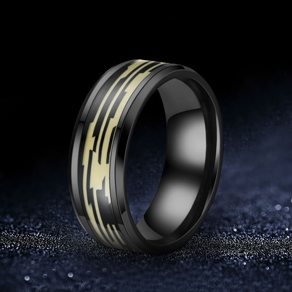 HmNPlay Unisex Fidget Spinner Ring Anxiety Relief Band Frosted Pattern Fashion Jewelry Valentine's Day Gift for Women Men Couples Stress Reducing Rotating Accessory