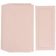 JAM Paper Wedding Program Set, 3 3/4 x 8 1/2, White Program with Ivory Border & White Envelope, 50/pack