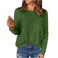 thumbnail image 2 of Karight Women's Ribbed Knit Mock Turtleneck Sweater Pullover Tops V Neck Vacation Fall Striped Color Block Blouse, 2 of 8