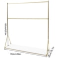 thumbnail image 2 of Double Hanging Clothes Rack with Bottom Shelf Gold and White Freestanding Garment Rack for Bedroom Clothing Store, 2 of 10