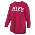 thumbnail image 2 of Women's Pressbox  Cardinal Arkansas Razorbacks Melange Poncho Vintage Fleece Long Sleeve Pullover Sweatshirt, 2 of 3