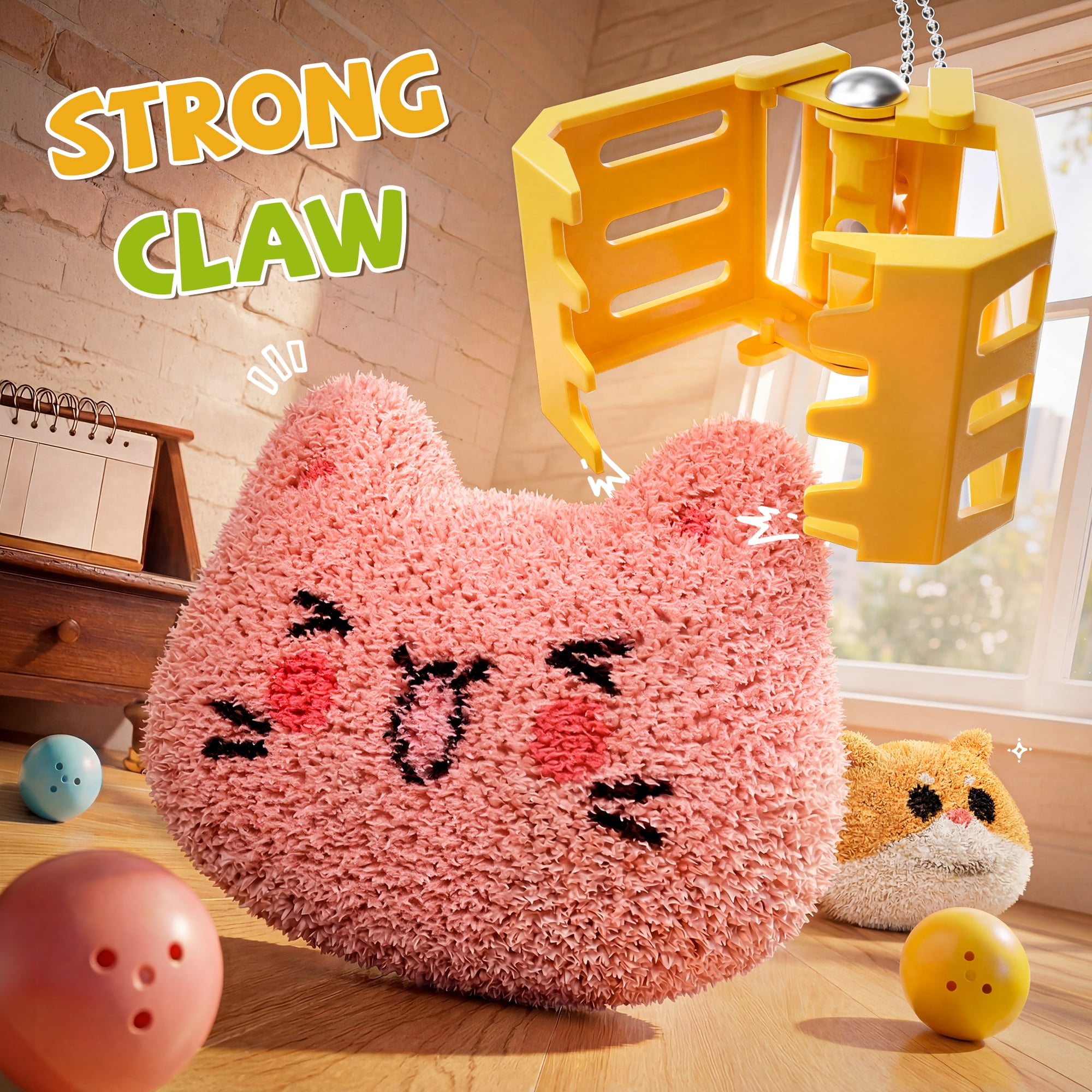 Gelomee Claw Machine for Kids , Mini Vending Machine Toys for Girls, Bunny Arcade Toy with Light  Music for Boys,  Christmas Birthday Gifts Toys Aged 3+ Year Old