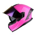 thumbnail image 3 of 1Storm Motorcycle Full Face Helmet DOT Adults Street Bike Dual Visor Sun Inner Shield with One Extra Clear Shield: HJAH15 Tinted Glossy Pink, 3 of 7