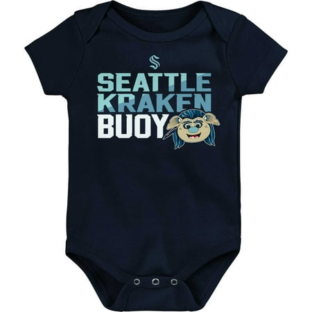 

Newborn & Infant Deep Sea Blue Seattle Kraken Mascot Head Bodysuit