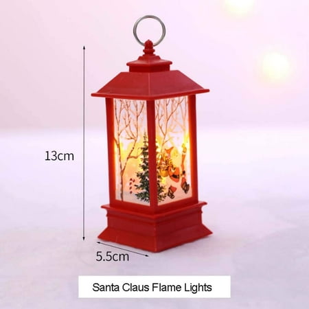 

Night Lights LED Light Christmas Simulation Flame Light Desktop Decoration Decoration Portable Small Oil Lamp 5.5x5.5x13CM