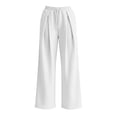 thumbnail image 5 of Ixbnca Womens Sweat Pants Comfortable Pleated Drawstring Sports Pants with Pockets Loose Elastic Waist Workout Pants, 5 of 7