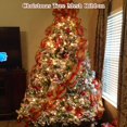 thumbnail image 4 of 2 Rolls Red Mesh Ribbon, Christmas Deco Mesh 10 Inch x 30 Feet Each Roll, Metallic Red with Foil Ribbon for Christmas Tree Decorations Halloween Party Decor Crafts Wreaths,Rayas rojas y verdes, 4 of 7