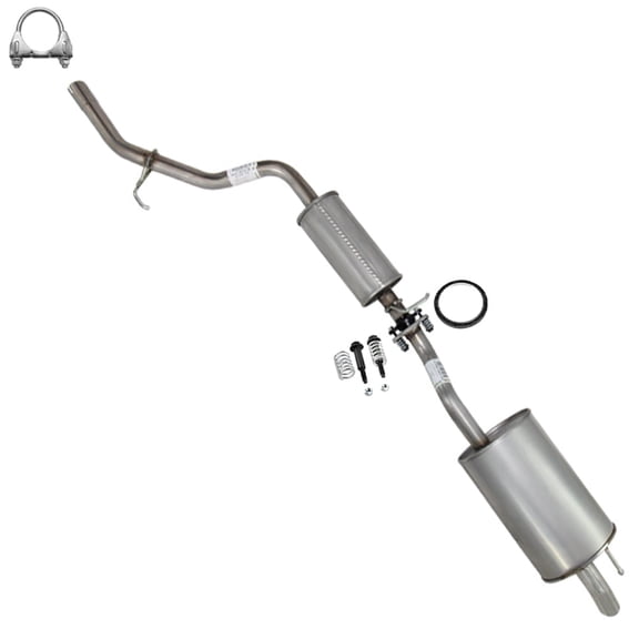 Northeastern Exhaust Resonator & Muffler Fits 2012-2015 Honda Civic 1.8L (Sedan, Non-CNG Only) - Direct-Fit | Stainless Steel System Kit