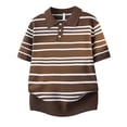 thumbnail image 3 of VgaVtl Big and Tall Mens Polo Shirts Summer Short Sleeve T Shirt Men Casual Collared Vacation Knit Striped, 3 of 4