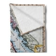 thumbnail image 2 of Wanderlust Soft Flannel Fleece Throw Blanket, Colored XVIIIth Century Italy Map by Royal French Geographer Vaugondy Print, Cozy Plush for Indoor and Outdoor Use, 60" x 80", Multicolor, by Ambesonne, 2 of 5