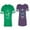 Men Green / Women Purple, variant on King Queen Pentagon Emerald Gold Matching Couple Cotton Jerseys (Men Green / Women Black) (Men S / Women S)