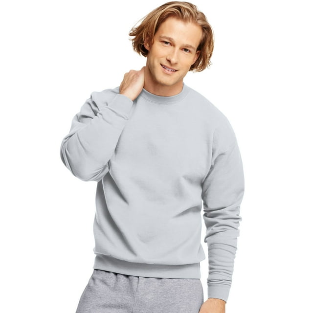 Hanes Chandail Molletonné à Col Rond ComfortBlend EcoSmart pour Hommes - Meilleur Vendeur, TG, Cendre