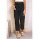 thumbnail image 4 of Pantalones Casuales de Cintura Alta y Pierna Recta para Mujer, Holgados y Cómodos, con Bolsillos Negro XXL, 4 of 6