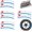 Blue, variant on 4 Counts/Set Car Wheel Hub Decals for 4 Tires, Motorcycle Rim Sport Stickers 3D Reflective Automotive Tire Emblem Car Decor Accessories for All Vehicles(Blue)