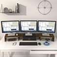 thumbnail image 5 of Triple Dual Monitor Stand Riser with Drawer,Extra Large Adjustable for 2~3 Monitors,Solt for Phone & Tablet, Desktop Organizer Stand for Computer,Laptop,Printer,TV, 5 of 14