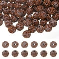 thumbnail image 1 of 105 Pcs 10mm Perlas de arcilla con strass para hacer joyería, perlas de disco de arcilla al por mayor para pulsera, collar, arete, manualidades, decoración DIY, Naranja oscuro, 1 of 7