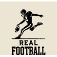 thumbnail image 2 of "Real Football" Sports Back to School Adult Natural Crew Neck Short Sleeve Tee-Medium, 2 of 4