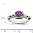 thumbnail image 3 of Sterling Silver with 14k Amethyst Ring, 3 of 3