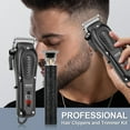thumbnail image 3 of LQT Professional Hair Clippers and Trimmers Set for Men Cordless Barber Kit Hair Cutting Kit Rechargeable Clipper Set for Barbers with LED Display, Gifts for Men, (Black), 3 of 7