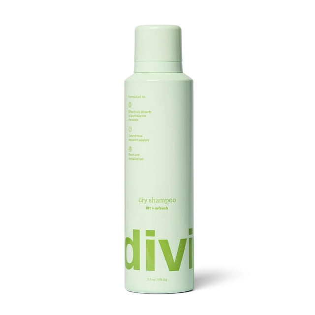 Champú seco en aerosol Divi para mujer, 150 ml, absorbe el aceite