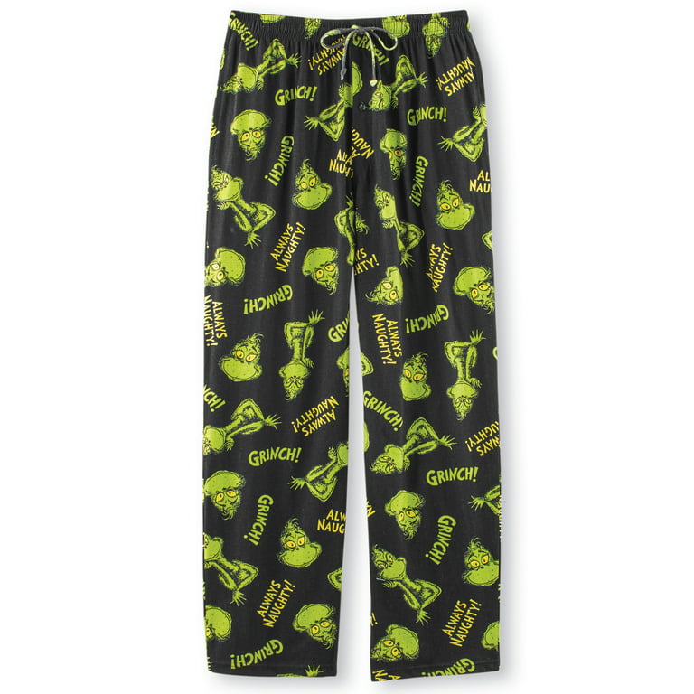Collections Etc All-Over Design Grinch Graphics Cozy Lounge Pants