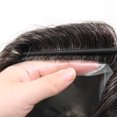 thumbnail image 3 of HAPPY&CC Thin Skin Toupee for Men  Natural Look  Replacement System Thin Skin Base Comfortable Fit, v-loop knots real human hair 8x10 Inch Bases Cap Hair Piece, 3 of 7