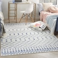 thumbnail image 4 of 5â€™ x 7â€™ Gray and Ivory Berber Pattern Area Rug, 4 of 16