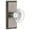 Antique Pewter, variant on Grandeur Bordeaux Crystal Door Knob with Carre Plate