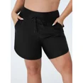 thumbnail image 5 of Charmo Plus Size Swim Shorts for Women High Waisted Board Shorts Tankini Swimsuit Bottom with Pockets, 5 of 7