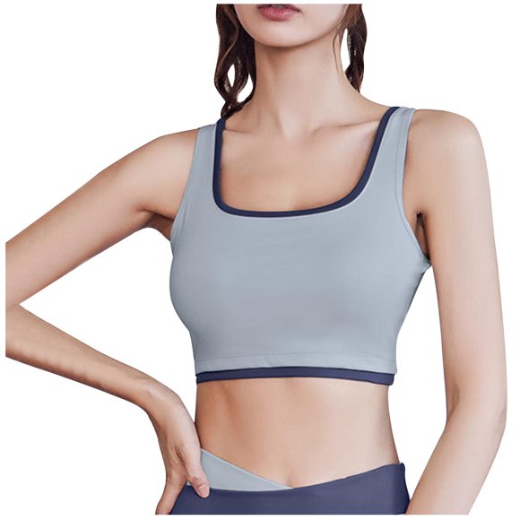 Timegard Workout Bras for Women Longline Sports Bra Slim Breathable Running Crop Tank Tops Push up Bra