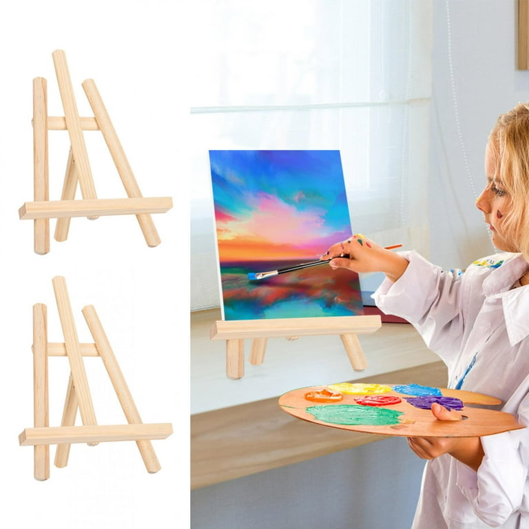 Buy 2PCS Wooden Easel16 Foldable Tabletop Display Easels for Painting  Canvas Adjustable Art Canvas Easel Stand for Kids Students Adults Artist