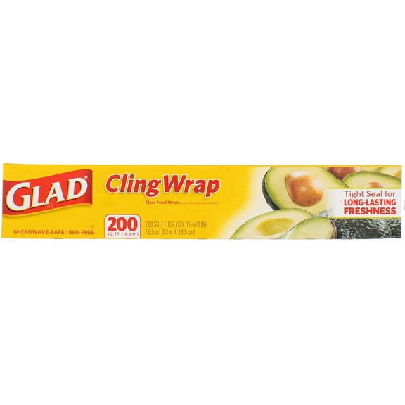 Cling Wrap Clear Plastic Wrap, 200 Sq Ft (Pack of 3)