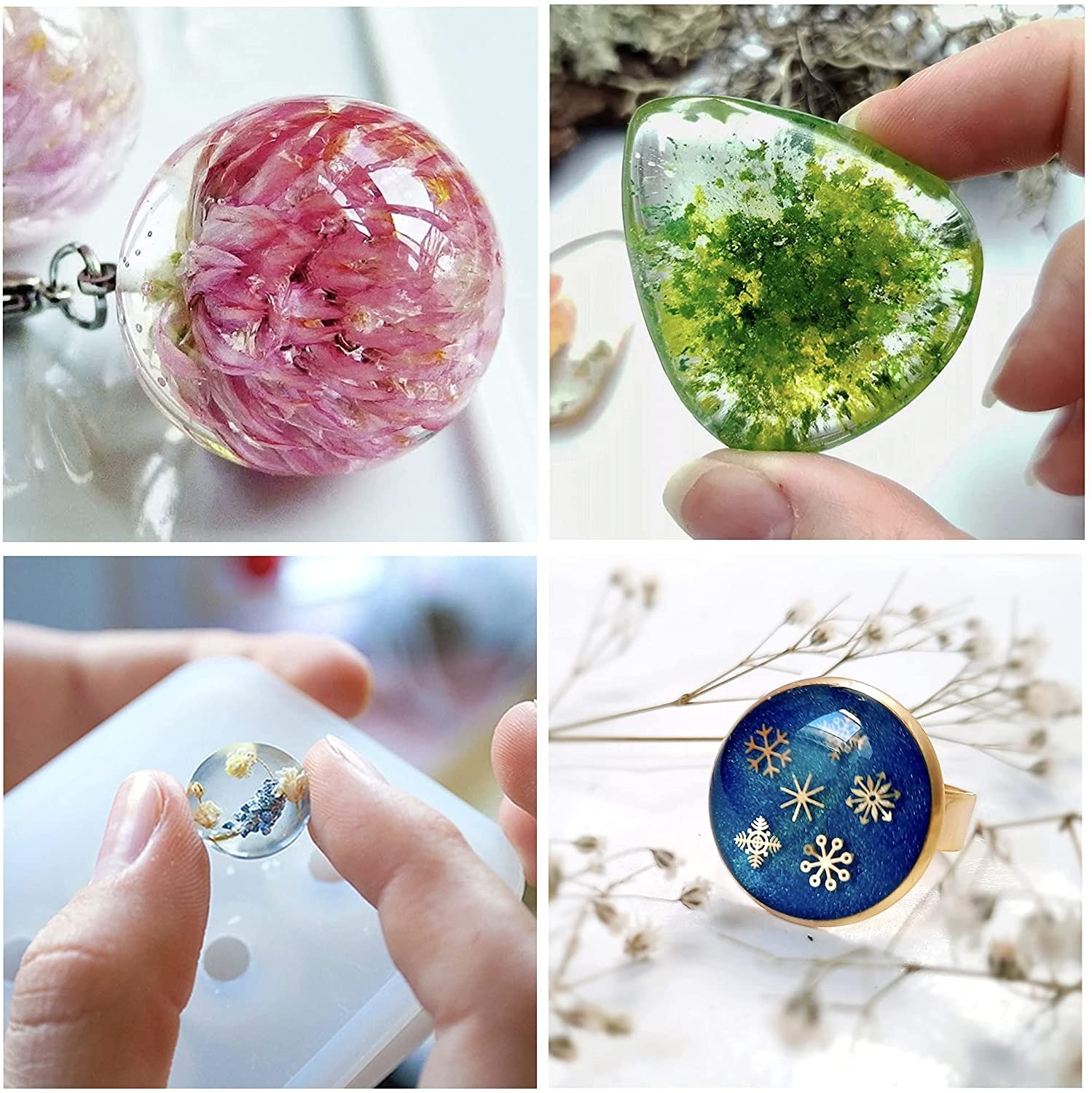 Pixiss Non-Toxic UV Light Hard Type Craft Resin Kit ‚Äì Crystal