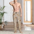 thumbnail image 2 of Fotbe Tortilla Pantalones de Pijama para Hombre, Pantalones de Dormir, Pantalones de Casa con Cintura Ajustable y Bolsillos-Small, 2 of 6